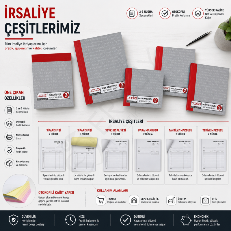 Otokopili 2 Nüsha Sipariş Fişi 12 Adet
