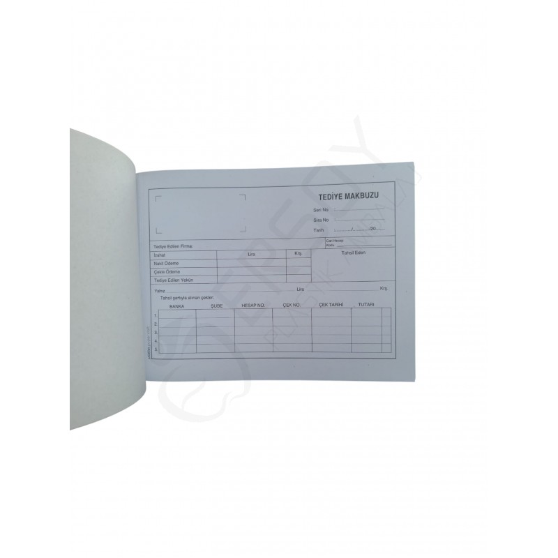 Otokopili 2 Nüsha Tediye Makbuzu