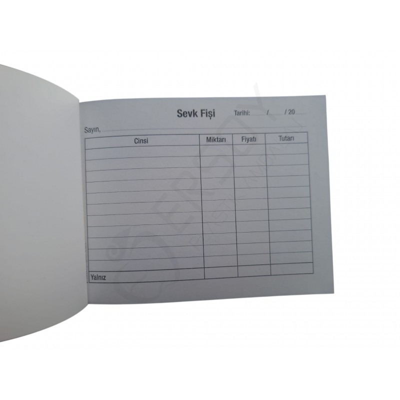 Otokopili 2 Nüsha Sevk İrsaliyesi (Küçük Boy)