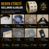 7 Farklı Beden Etiketi Seti XS-S-M-L-XL-XXL-3XL