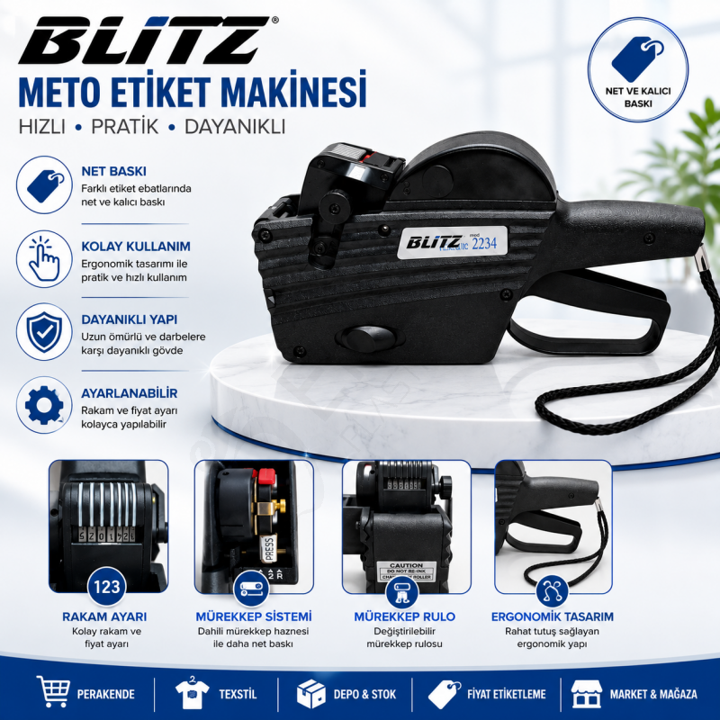 Blitz Meto Etiket Makinesi