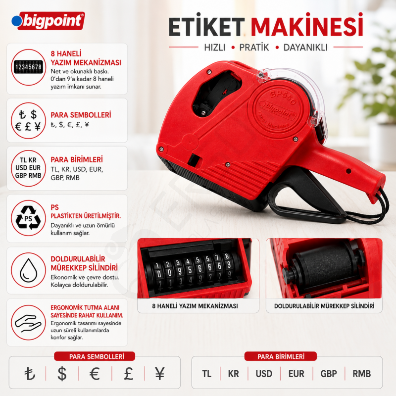 Motex Etiket Makinesi (Mavi)