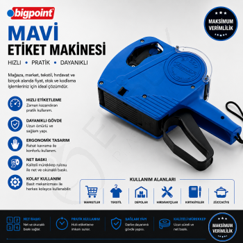 Motex Etiket Makinesi (Mavi)