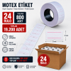 Motex Etiket Beyaz 24 Rulo