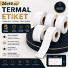 Termal Etiket 20 mm x 40 mm 5 Rulo