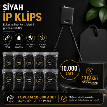 İp Klips Siyah 10.000 Adet