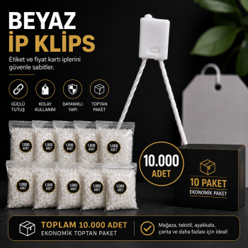 İp Klips Beyaz 10.000 Adet