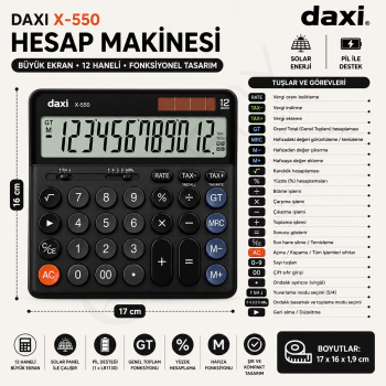 Daxi X-550 Hesap Makinesi 