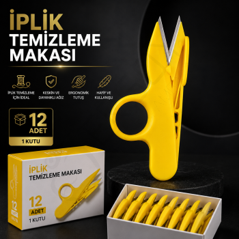 İplik Temizleme Makası Sarı 12 Adet
