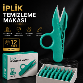 İplik Temizleme Makası Yeşil 12 Adet