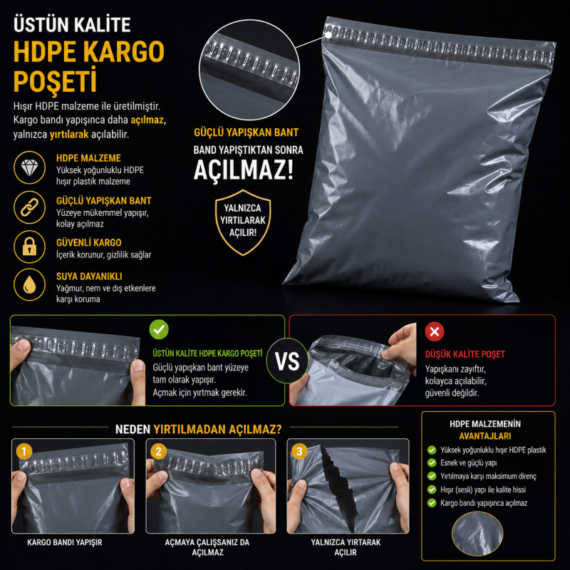 35x50 Kargo Poşeti Buzlu 1.000 Adet