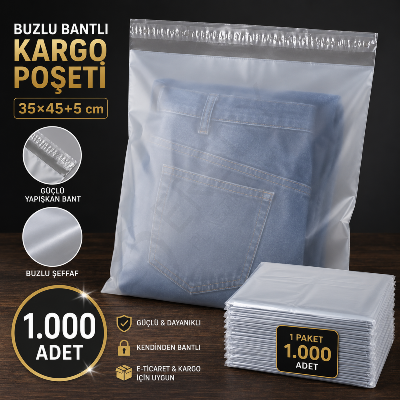 35x50 Kargo Poşeti Buzlu 1.000 Adet