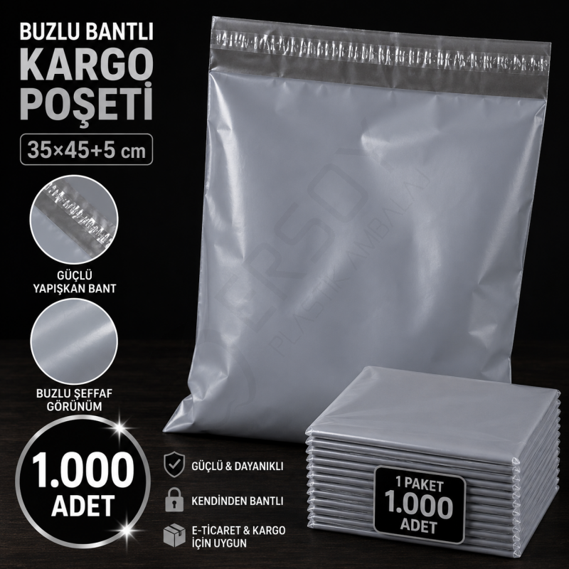 35x50 Kargo Poşeti Gri 1.000 Adet