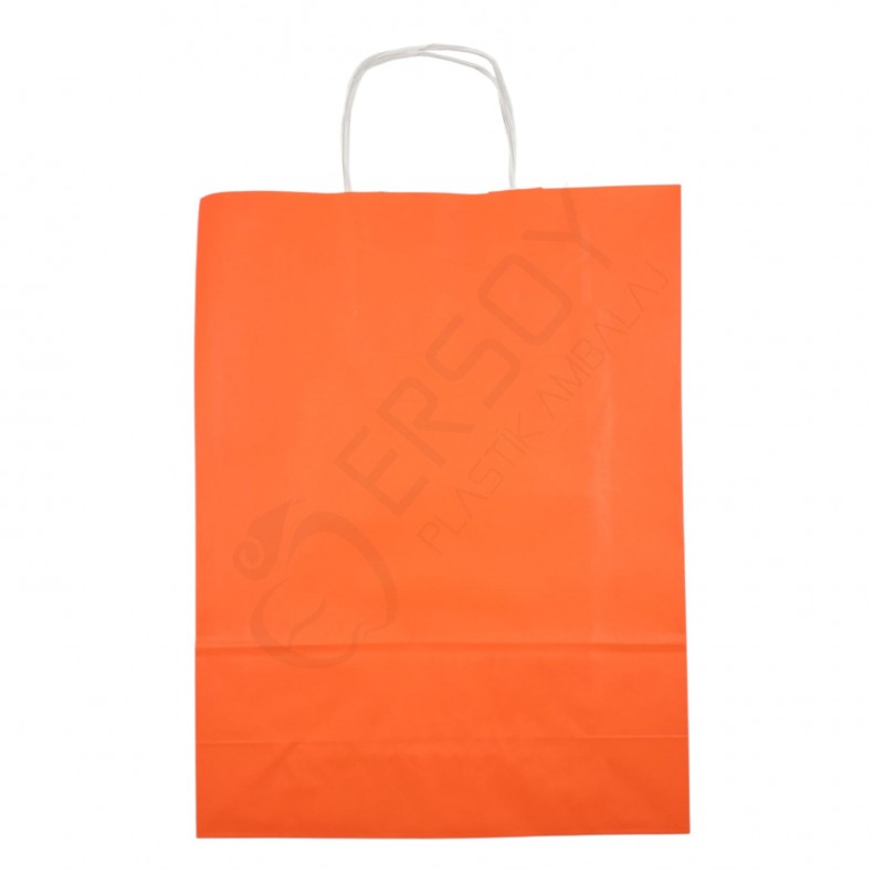 31*41+12 Kağıt Çanta Turuncu Renk 31*41+12 Kağıt Çanta Turuncu Renk