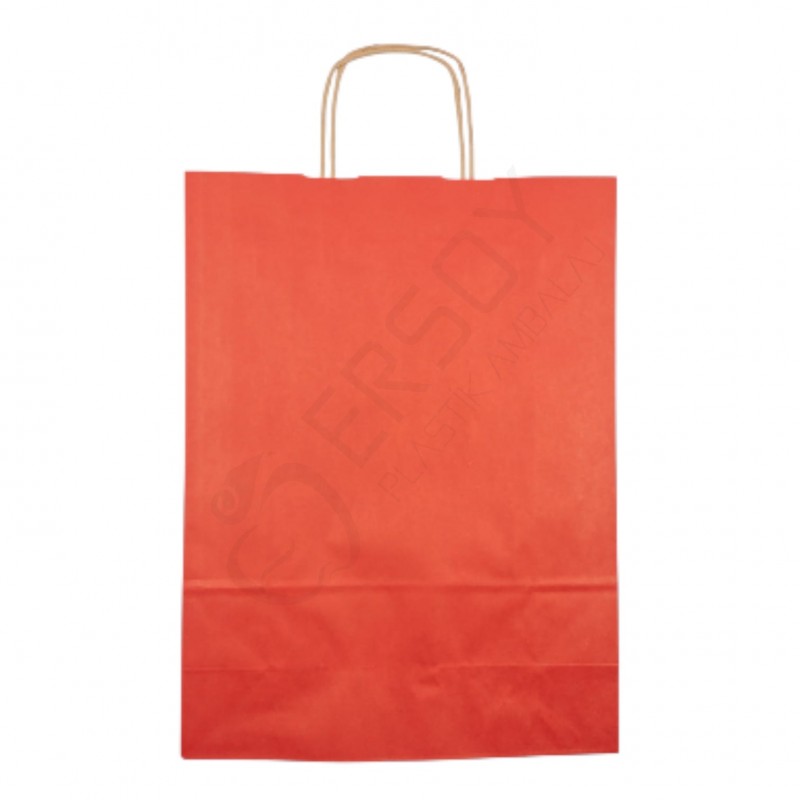 31*41+12 Kağıt Çanta Kırmızı Renk