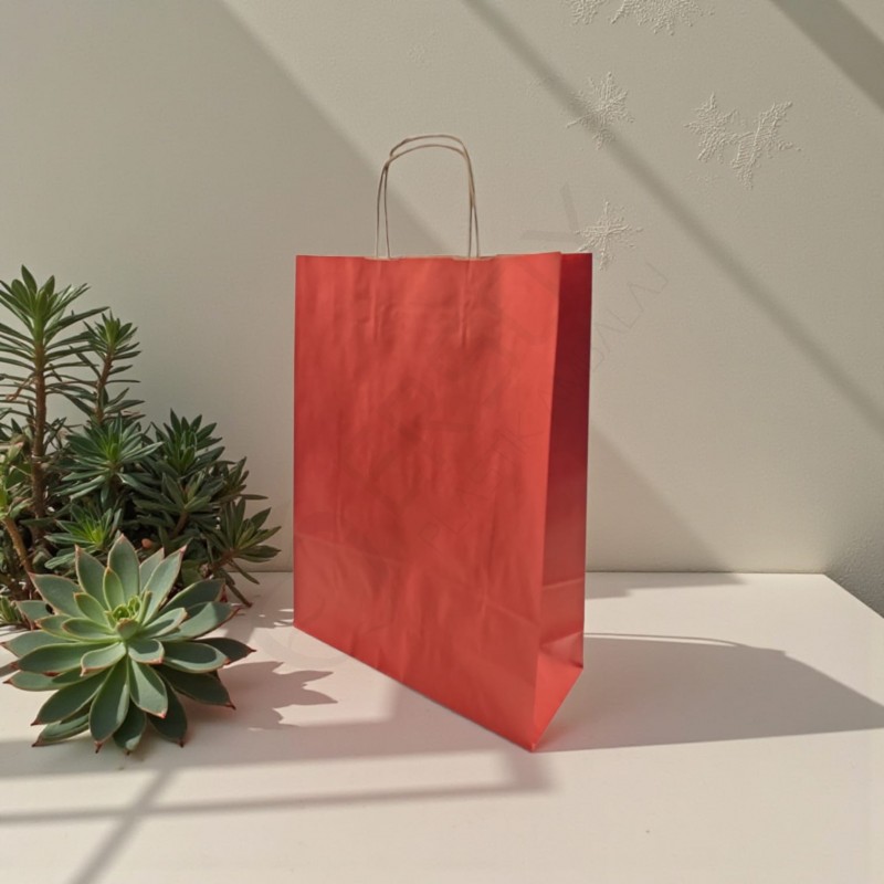 31*41+12 Kağıt Çanta Kırmızı Renk