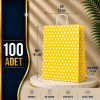 31x41+12 Kağıt Çanta Sarı Beyaz Puantiyeli 100 Adet
