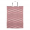 31*41+12 Kağıt Çanta Pembe Beyaz Puantiyeli