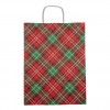 31*41+12 Kağıt Çanta Ekose Baskılı