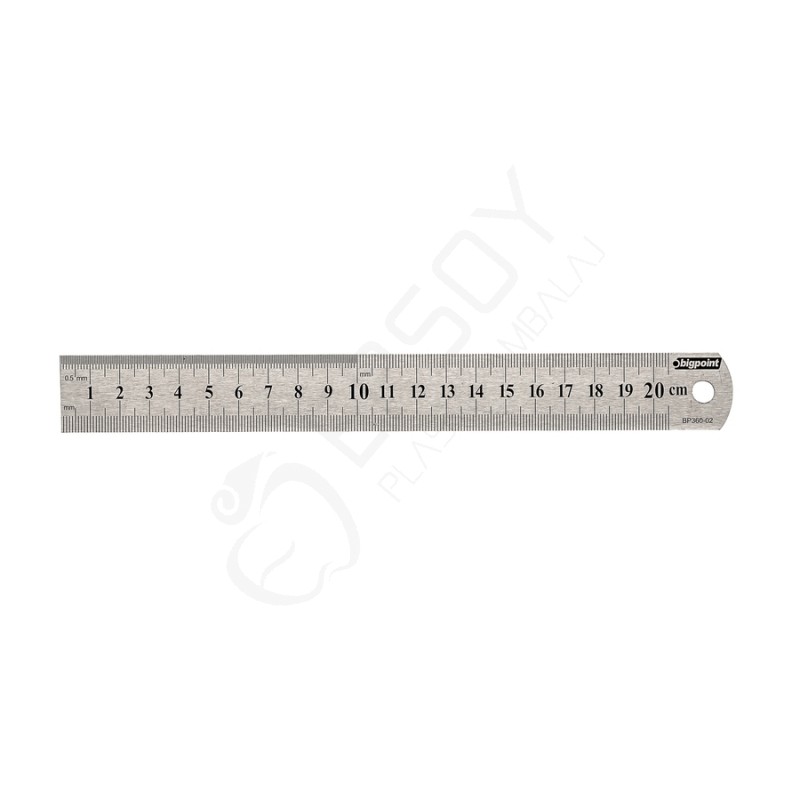 Çelik Cetvel 20 cm.