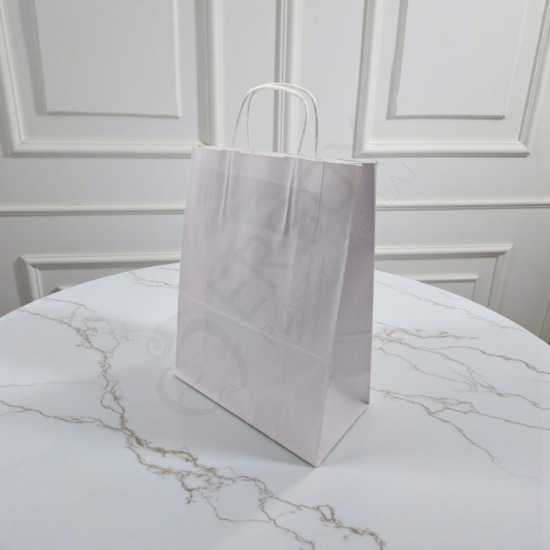 25x31+12 Kağıt Çanta Gümüş Renk