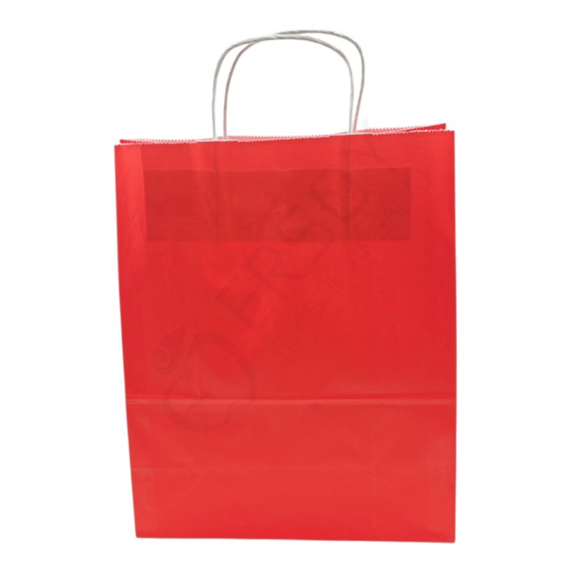 25*31+12 Kağıt Çanta Kırmızı Renk