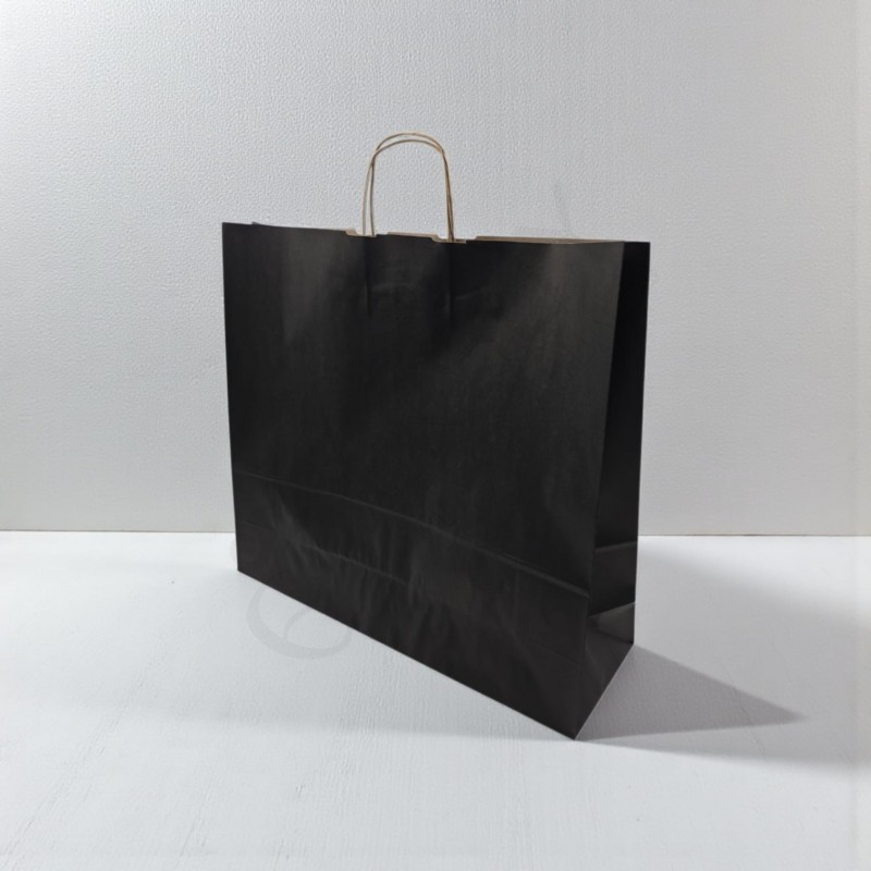 50*44+15 Kağıt Çanta Siyah Renk