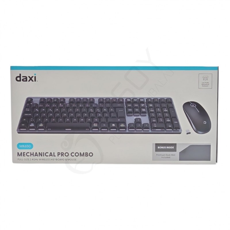 Daxı MK650 Mechanıcal Pro Combo Full-Sıze 2.4GHz Wıreless Keyboard & Mouse
