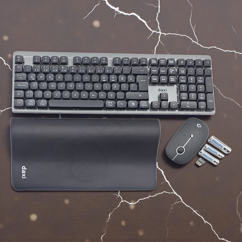 Daxı MK650 Mechanıcal Pro Combo Full-Sıze 2.4GHz Wıreless Keyboard & Mouse