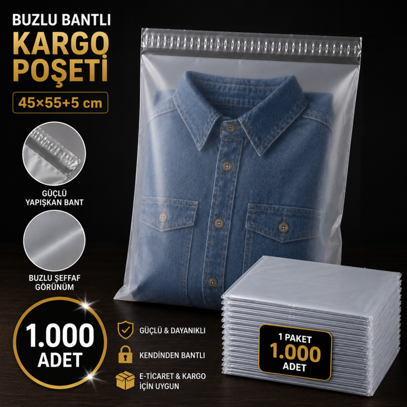 45x60 Kargo Poşeti Buzlu 1.000 Adet