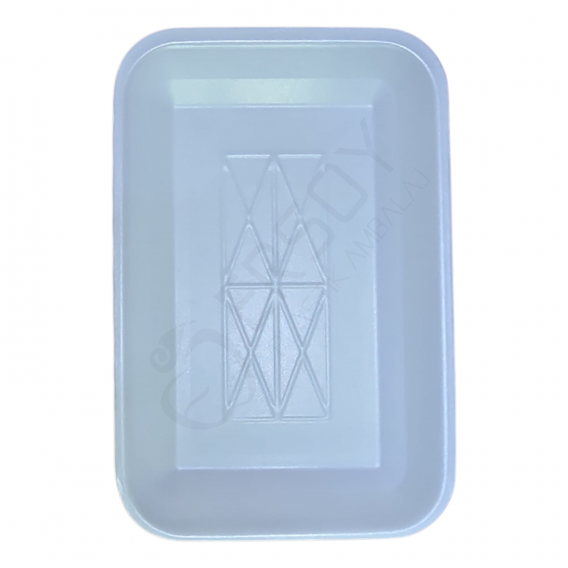 Dikdörtgen Büyük Köpük Tabak 50 Adet