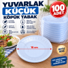 Yuvarlak Küçük Köpük Tabak 100 Adet