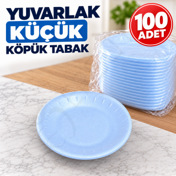 Yuvarlak Küçük Köpük Tabak 100 Adet