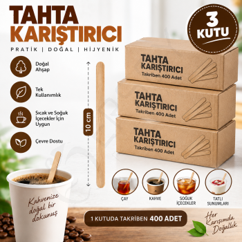 Tahta Karıştırıcı 3 Kutu