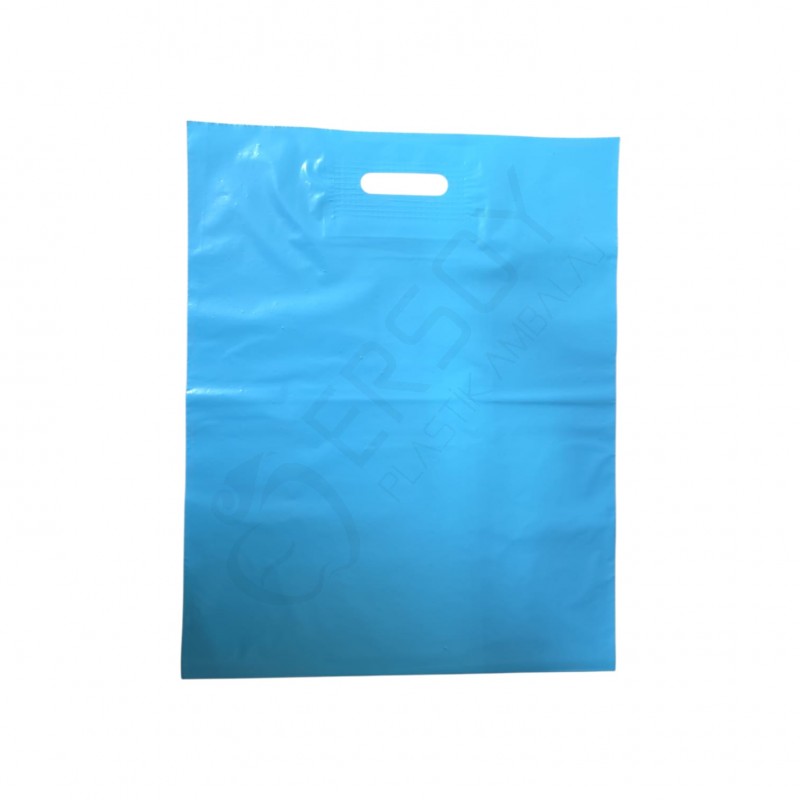 40x50 Takviyeli Mağaza Poşeti Mavi (1 Kg.)