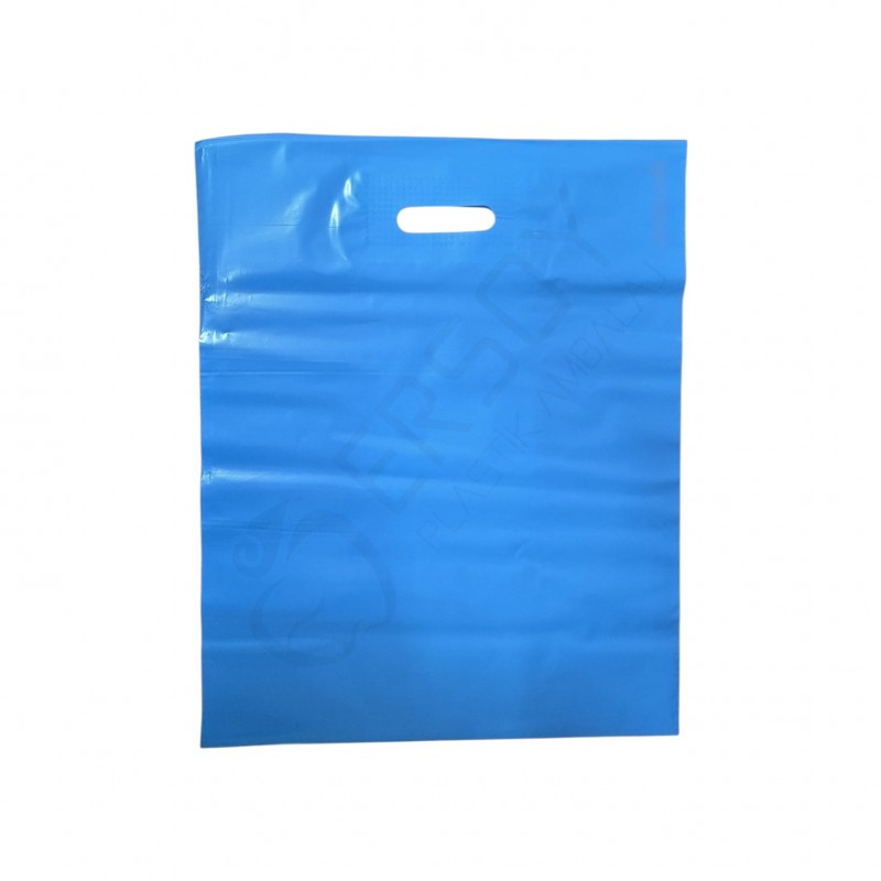 40x50 Takviyeli Mağaza Poşeti Koyu Mavi (1 Kg.)