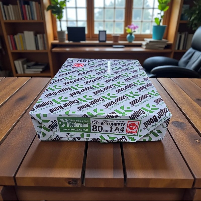 A4 Beyaz Kâğıt 80 gr – 210×297 mm | 500’lü Paket