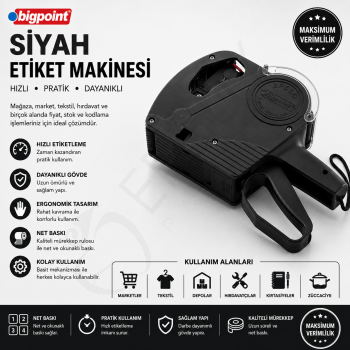 Motex Etiket Makinesi (Siyah)