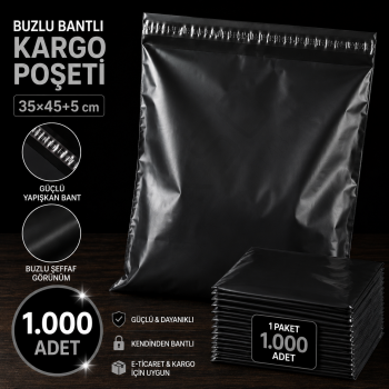 35x50 Kargo Poşeti Siyah 1.000 Adet
