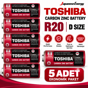 Toshiba R20SL Büyük Pil 2 Adet