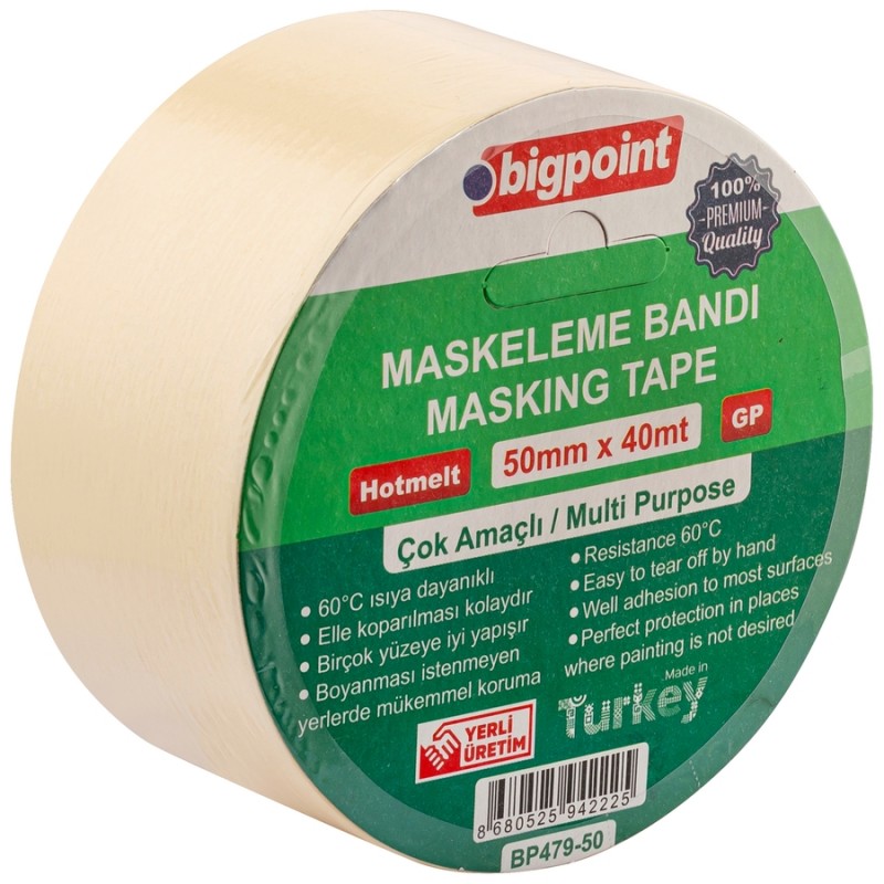 Maskeleme Bandı 50mm x 40m Maskeleme Bandı 50mm x 40m