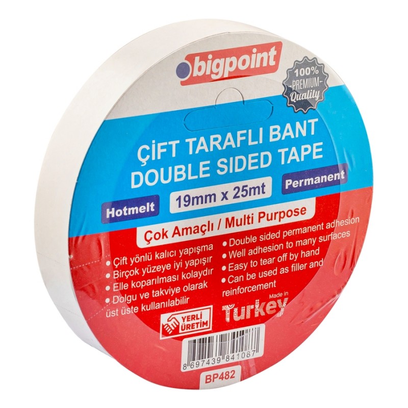 Çift Taraflı Bant 19 mm x 25 m Çift Taraflı Bant 19 mm x 25 m