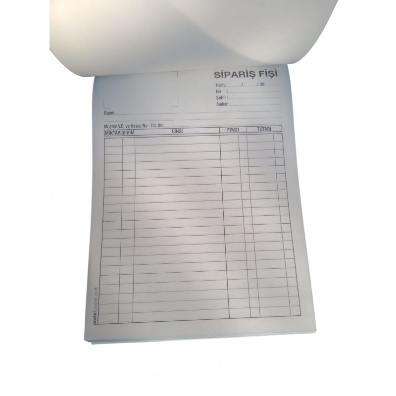 Otokopili 2 Nüsha Sipariş Fişi