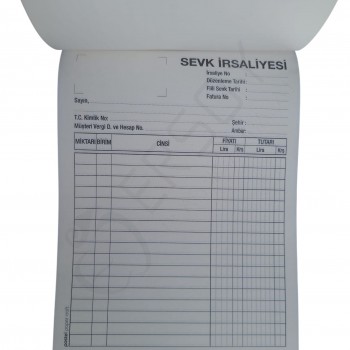 Otokopili 3 Nüsha Sevk İrsaliyesi