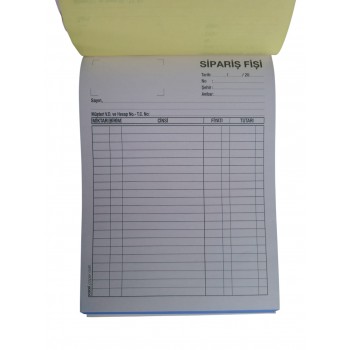 Otokopili 3 Nüsha Sipariş Fişi