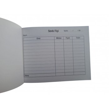 Otokopili 2 Nüsha Sevk İrsaliyesi (Küçük Boy)