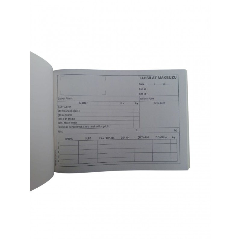 Otokopili 2 Nüsha Tahsilat Makbuzu 