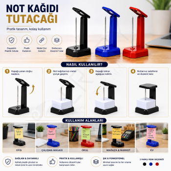 Siyah Not Kağıdı Tutacağı