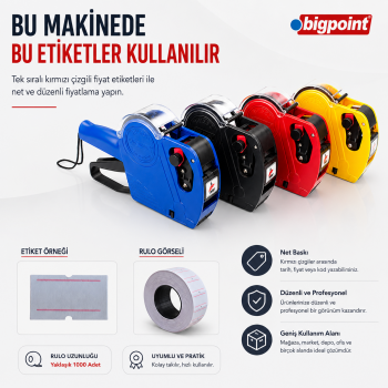 Motex Etiket Beyaz 24 Rulo