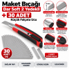 Maket Bıçağı Dar Soft 2 Yedekli + 30 Adet Küçük Falçata Ucu